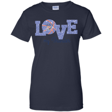 Load image into Gallery viewer, Glitter Love For Oklahoma City Thunder Fans T-Shirt For Women