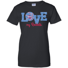 Load image into Gallery viewer, Glitter Love For Houston Rockets Fans T-Shirt For Women