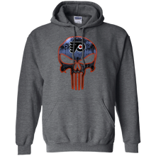 Load image into Gallery viewer, Philadelphia Flyers Hockey The Punisher Skull Hoodie Shirt