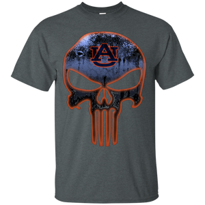 Auburn Tigers Football The Punisher Skull T - Shirt For Men