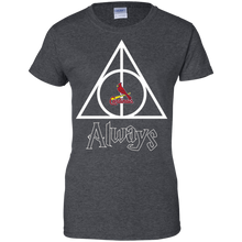 Load image into Gallery viewer, Deathly Hallows For St. Louis Cardinals And Harry Potter Fans T-Shirt For Women