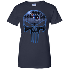 Load image into Gallery viewer, Tennessee Titans Football The Punisher Skull T-Shirt For Women